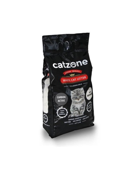 CATZONE CLUMPING NISIP SUPER PREMIUM CARBUNE ACTIV 6L/5KG