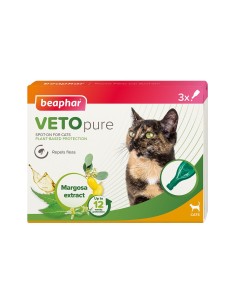 BEAPHAR VETOPURE SPOT-ON REPELS FLEAS PIPETE...