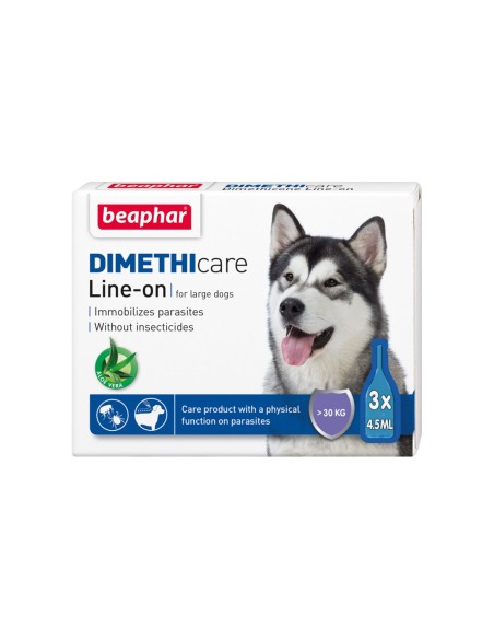 PIPETA ANTIPARAZITARA DIMETHICARE LINE-ON PENTRU CAINI L BEAPHAR 3PIPx4.5ML