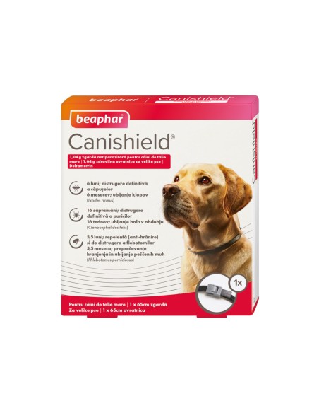 ZAGRDA ANTIPARAZITARA PENTRU CAINI CANISHIELD L BEAPHAR 65CM