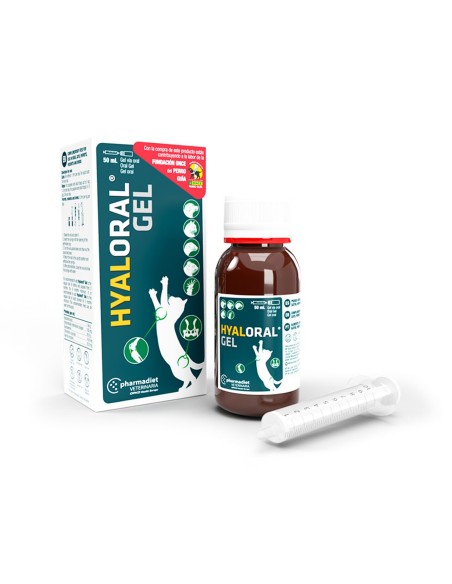 SUPLIMENT PENTRU CAINI, PISICI, ROZATOARE SI PASARI HYALORAL GEL 50ML