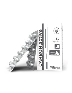 VETAPRO CARBON ACTIVE 250MG 20CAPS/CUT SUPORT...