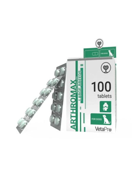 VETAPRO ARTHROMAX 100TAB/CUT SUPORT ARTICULATII SI CARTILAJE CAINI RASE MARI