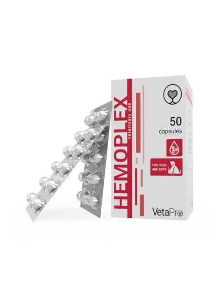 VETAPRO HEMOPLEX 50CAPS/CUT SANATATE CARDIOVASCULARA CAINI SI PISICI