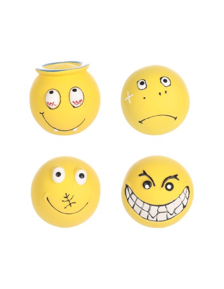 FLAMINGO JUCARIE MINGE EMOJI YELLOW PENTRU CAINI 6CM (PRET/BUC)