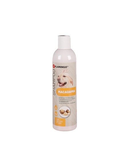 SAMPON PENTRU CAINI CU ULEI DE MACADAMIA PENTRU TOATE TIPURILE DE BLANA FLAMINGO 300ML
