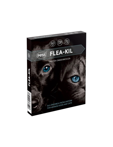 PESS ZGARDA ANTIPARAZITARA CU GERANIOL CAINI TALIE MEDIE FLEA-KIL 60CM