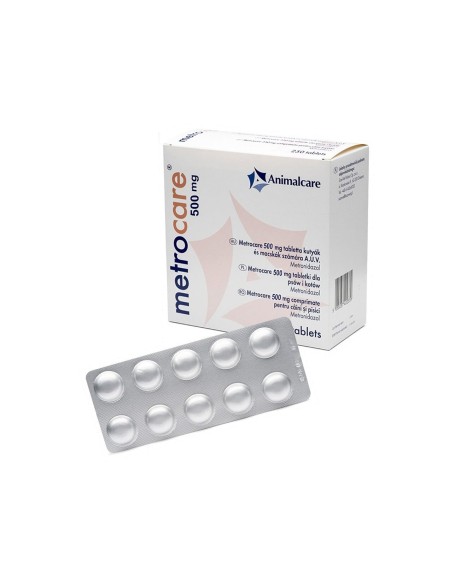 METROCARE 500MG ANTIINFECTIOS ORAL CAINI SI PISICI (BLISTERx10TB)