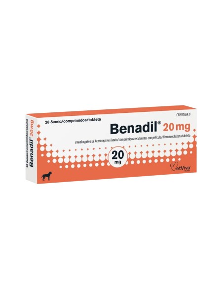 BENADIL 20MG TRATAMENT INSUFICIENTA CARDIACA CAINI (28TB/CUT)