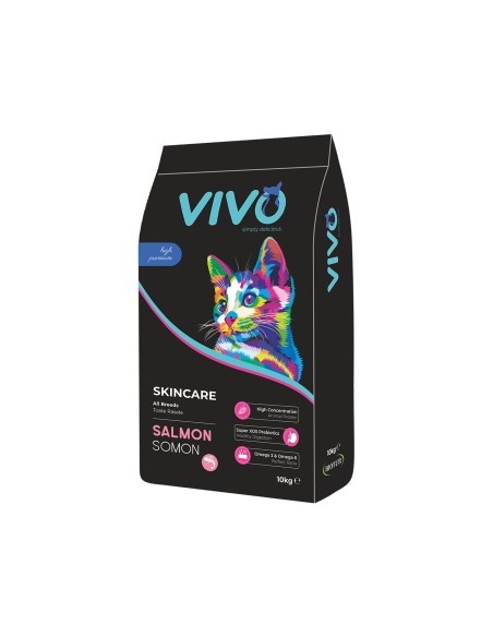 VIVO HRANA USCATA SUPER PREMIUM PENTRU PISICI ADULTE SKINCARE CU SOMON 10KG