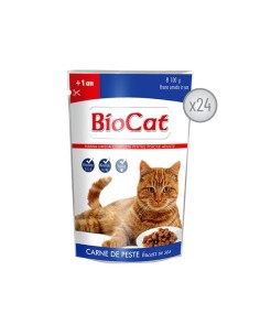 BIOCAT HRANA UMEDA PENTRU PISICI CU PESTE IN SOS - 24...