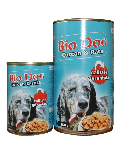 HRANA UMEDA PENTRU CAINI BIODOG CURCAN/RATA 1250GR (12BUC/BAX)