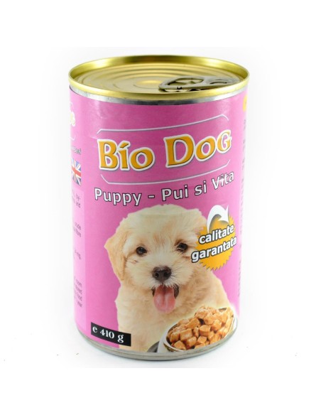 HRANA UMEDA PENTRU CAINI BIODOG PUPPY PUI/VITA 410GR (24BUC/BAX)