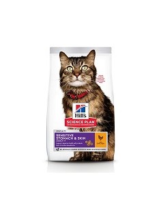 Hill’s SP Feline Adult Sensitive Stomach&Skin cu Pui, 7 kg