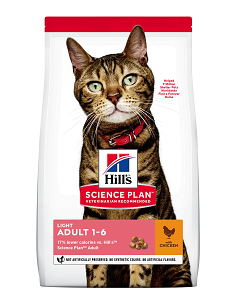Hill’s SP Feline Adult Light cu Pui, 3 kg