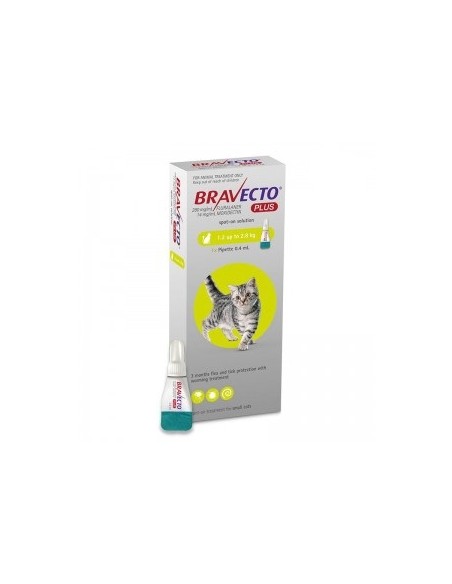 Bravecto Plus Spot On Cat 1.2-2.8 kg, 112.5 mg, 1 pipeta