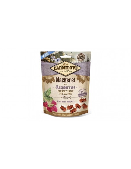 Recompense Caini Carnilove Crunchy Snack cu Macrou si Zmeura, 4x200 g